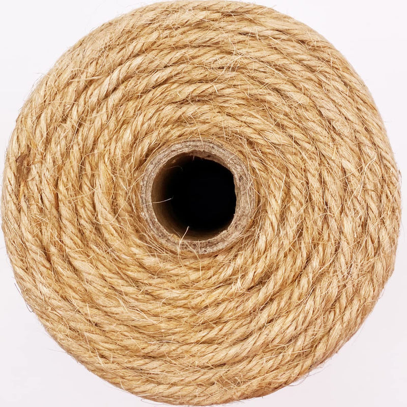 Jute Twine 328 Feet 2.5mm 4Ply Heavy Duty Brown Jute Rope String for Home Gardening Plant Picture Hanger Industrial Packing Mason Jars Wedding Decorations Crafts Natural Brown 0.10inch/2.5mm - NewNest Australia