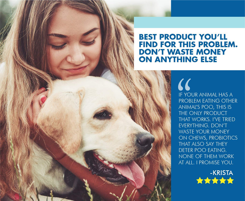 For-Bid for Dogs and Cats | Stool Eating & Coprophagia Deterrent | Dog & Cat Food Powder Additive to Prevent Dogs from Eating Poop | Safe for Your Pets | Vet Recommended Formula for Anti-Coprophagia 2 Box - PawsPlanet Australia