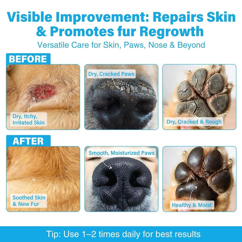 Dog Moisturizer for Dry Itchy Skin, Coconut Oil for Dogs & Cats- Hot Spot & Paw Moisturizer, Pet Skin Pen with Precision Applicator Brush, Soothes Itch, Heals & Promotes Hair Growth, Lick-Safe, 3 Pack 3*5ml(0.17 fl.oz.)
