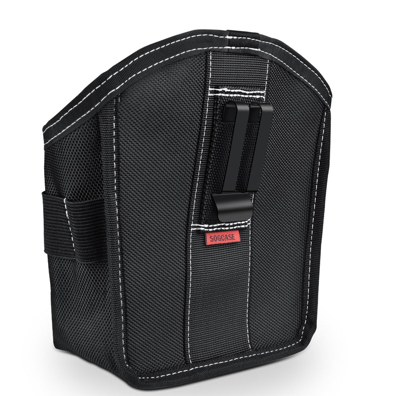 Tool Pouch Nails Screws Bag with Belt Clip (XL, Black) XL - Black