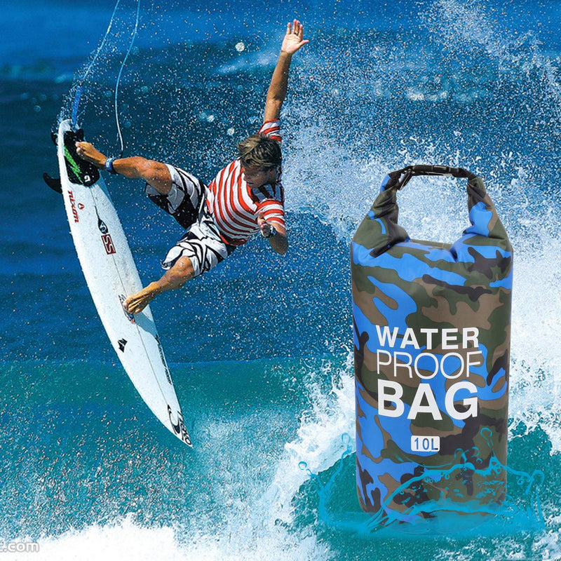 Waterproof Dry Bag 2L/5L/10L/15L/20L/30L, Roll Top Sack Keeps Gear Dry for Kayaking, Rafting, Boating, Swimming, Camping, Hiking, Beach, Fishing with Free Waterproof Phone Case (Dark Blue, 15L)