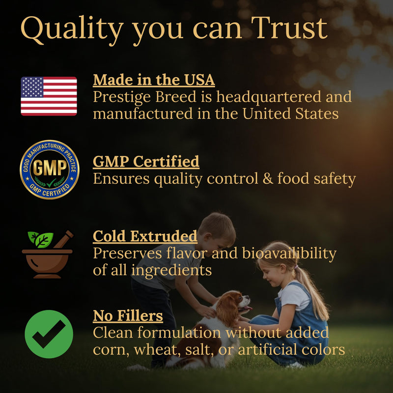 Cavalier King Charles Spaniel Multivitamins, 90 Count, Made in the USA with Real Bacon.