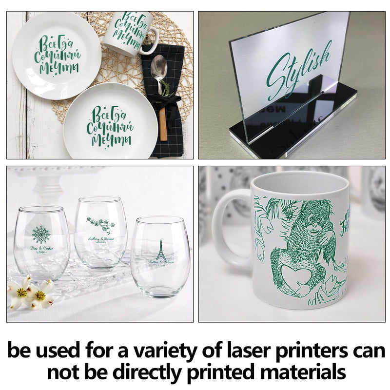 Laser Engraving Marking Color Paper, 2 PCS 15.3" x 10.4" Laser Engraving Paper for Fiber Laser Marking and Engraving to on Metal, Ceramics, Glass (Military Green) Military Green