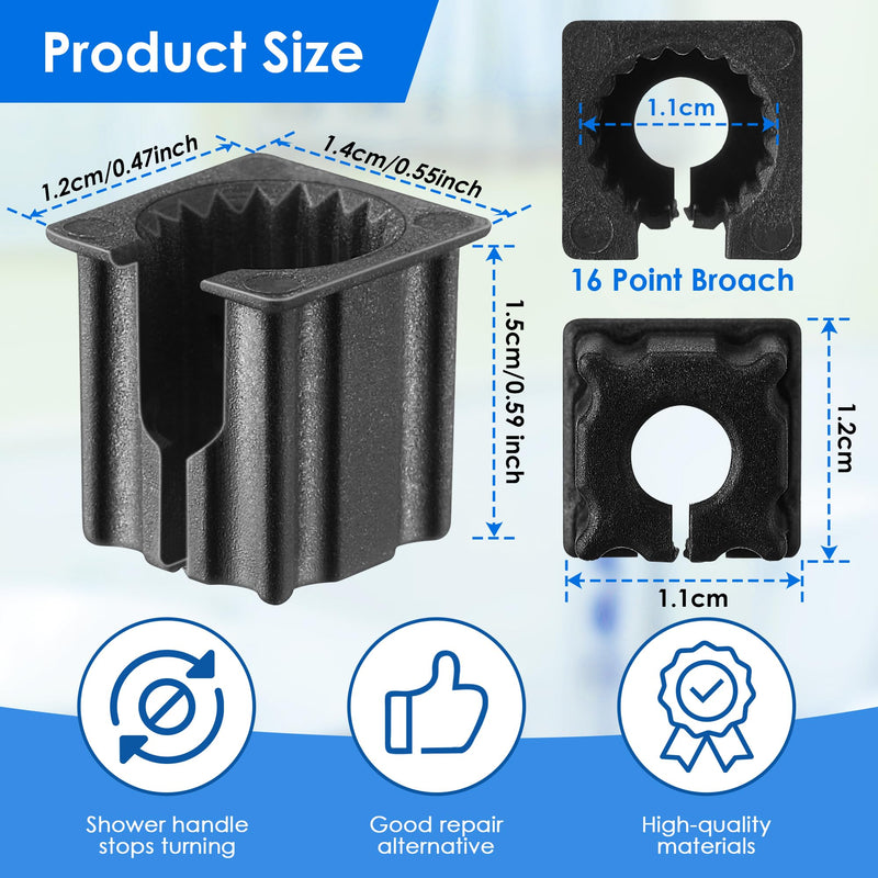Dreyoo 10 Pcs Shower Faucet Handle Insert Compatible with Kohler, 1.5cm x 1.4cm x 1.2cm Shower Handle Parts Compatible with Kohler 1060514, Nickel Chrome Plated, Easy to Install - NewNest Australia