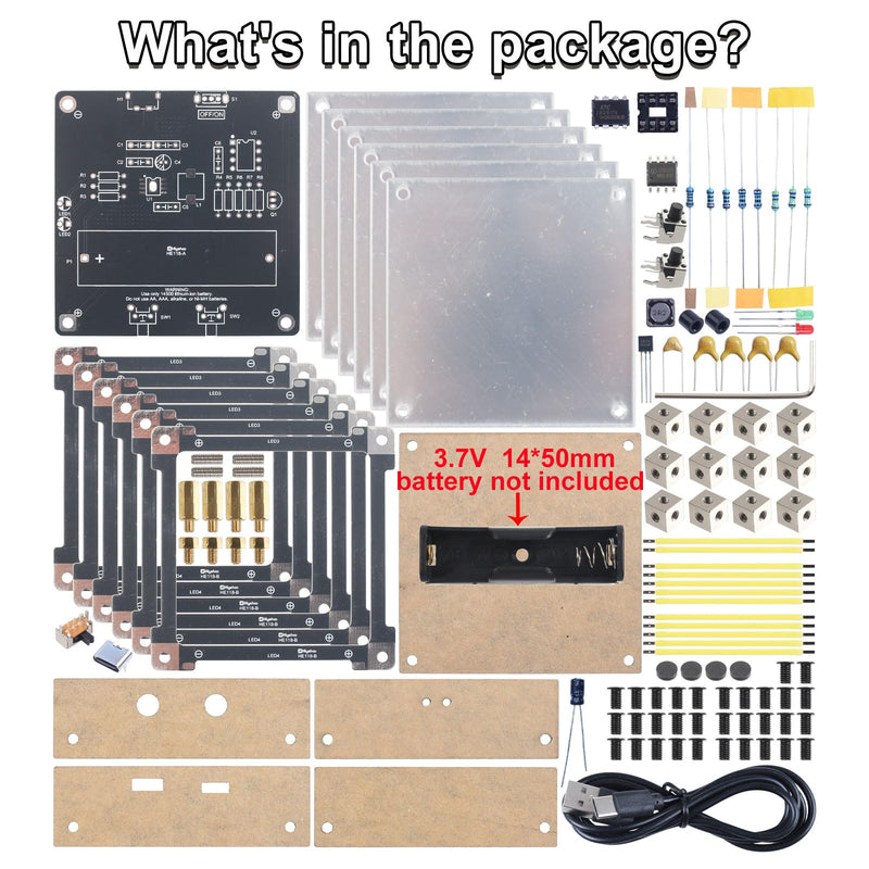 DIY LED Night Light Soldering Kit, 3D Mirror Cube Soldering Project Desk Decor with Adjustable Light Modes, Electronics STEM Present for Gamers and Makers