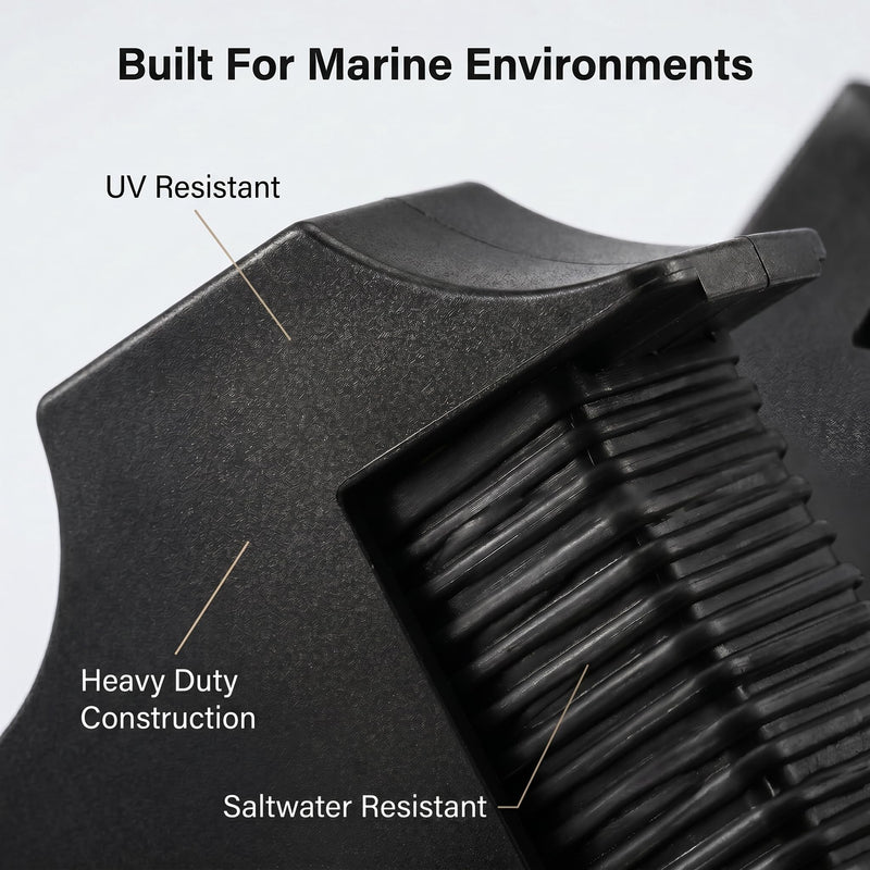 2 Pack Boat Fender Hanger, Quick Connect and Release Boat Rail Cleats Fender Clips for Boat Bumpers, Boat Bumper Holder Clips Adjuster for Pontoon Boat Bass Boat Jon Boat Black