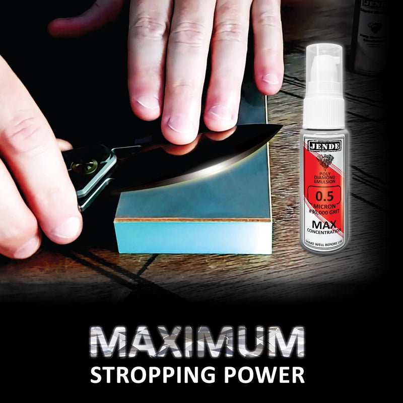 Jende 0.5 Micron Max Concentration Poly Diamond Stropping Emulsion 20ml-Higher Diamond Carat Level