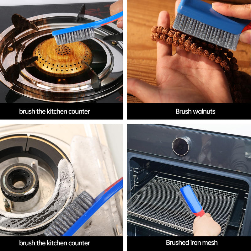 Wire Brushes for Cleaning,Stainless Steel Brush Wire Metal Brushes for Cleaning Rust Paint Removal Scrubbing(2 PCS)