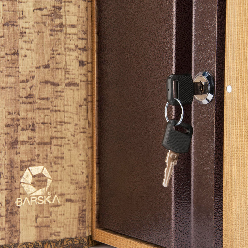 Barska Portable Diversion Dual Book Safe Concealed Lock Box for Secure and Discreet Hidden Storage of Valuables and Personal Items Antique Map