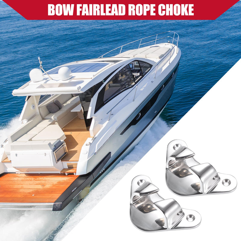Boat Fairlead/Boat Angled Bow Chocks/Durable/Stainless Steel / 2 Pcs/Silver Tone/for Ship Yacht Boats