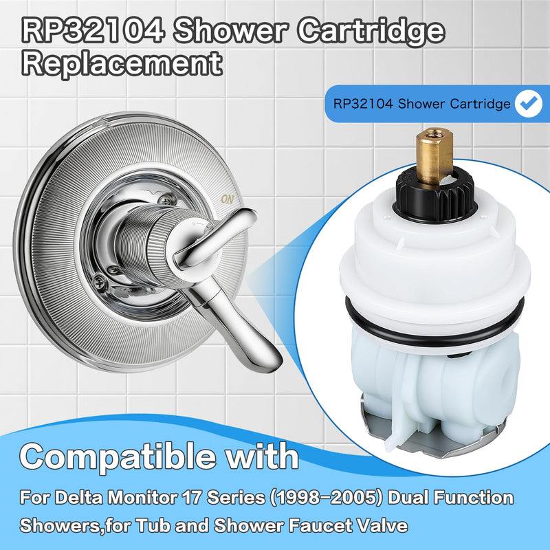 RP32104 Shower Cartridge, Compatible with Delta Monitor 1700 series(1998-2005) Showers ，With RP28603 Seat and Spring Repair Kit