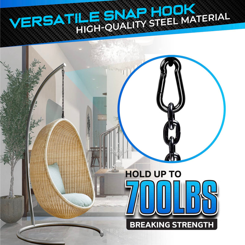 2Pcs 4In Spring Snap Hooks 700LBS Capacity, Carabiner Clip, Heavy Duty Rope Connector, Quick Link Carabiners Spring Snap Hooks for Indoor & Outdoor Activity, Camping, Climbing, Fishing, Hiking 2Pcs 4In