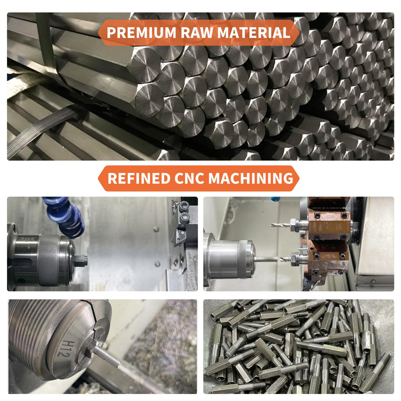 Multi-Grip Rivet Nut Installation Tool Set Pre-Bulbed Shank Flat Head Threaded Insert Nut Plus Nuts Assortment Kit Cross Rivnut for Construction Industrial (5/16-18(Plus Nut Tool-6pcs, Stainless)) 5/16-18(Plus Nut Tool-6pcs, Stainless)