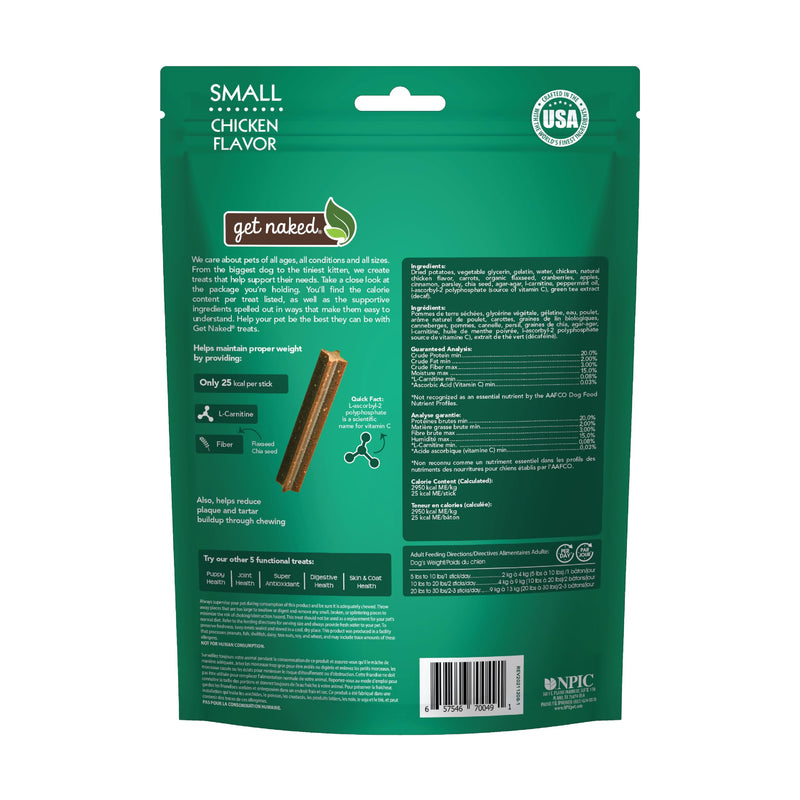 Get Naked Grain Free 1 Pouch 6.2 Oz Weight Management Dental Chew Sticks, Small 6.2 Ounce (Pack of 1) - PawsPlanet Australia