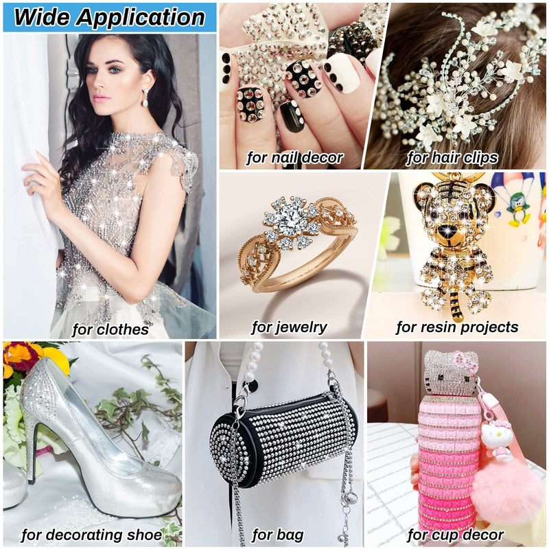 B7000 Clear Glue Bedazzler Kit with Rhinestones, 4013PCS Rhinestone Gems 3 PCS 25 ML B-7000 Adhesive Bead Glue Jewelry Kit for Tumblers Craft Clothes Fabric Nail Art DIY (Paradise Shine Crystal Clear) Paradise Shine & Crystal Clear