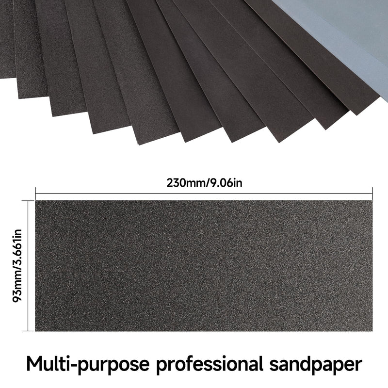 Sandpaper 800 Grit, Wet Dry Sanding Sheets 9 x 3.6 Inch for Wood Furniture Finishing, Metal Sanding and Automotive Polishing,21 -Sheet 800Grit