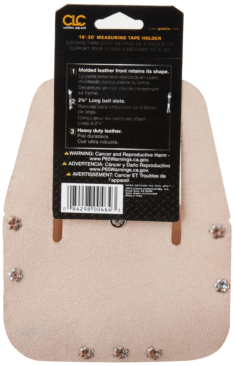 Custom Leathercraft 464 Heavy Duty Measuring Tape Holder, 16-30 in.,tan Large
