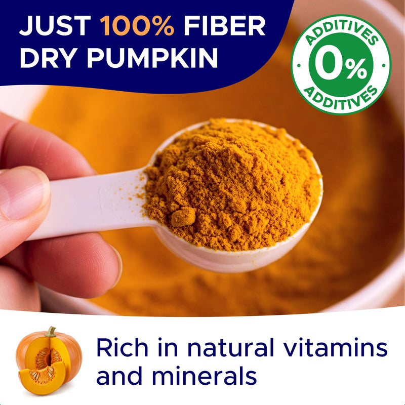 Pumpkin Powder for Dogs - High Fiber for Dogs Stool Softener - Treat Diarrhea, Constipation, Upset Stomach, Food Sensitivity - Made in USA - 7.4 oz Oragnic Pumpkin
