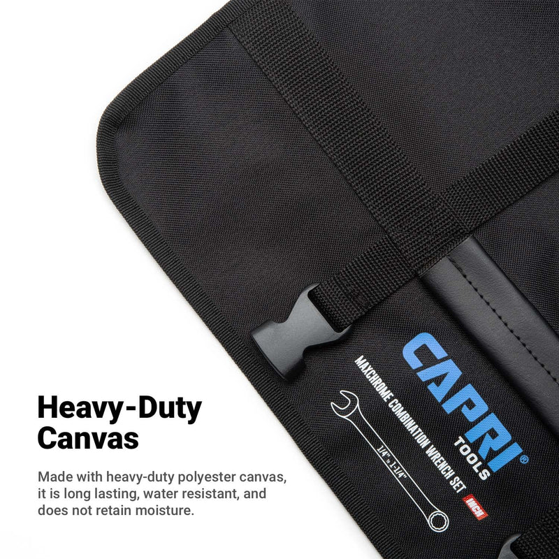 Capri Tools Wrench Roll Up Pouch Standard Pockets Sae / 17 Pockets / Buckle Closure