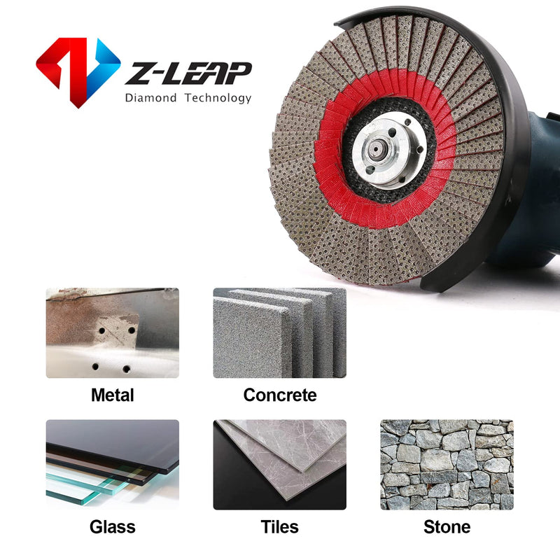 5Inch/125mm 400 Grit Flap Grinding Wheels Sanding Abrasive Disc Diamond Pad with 7/8" Arbor for Marble Metal Concret Grit 400#