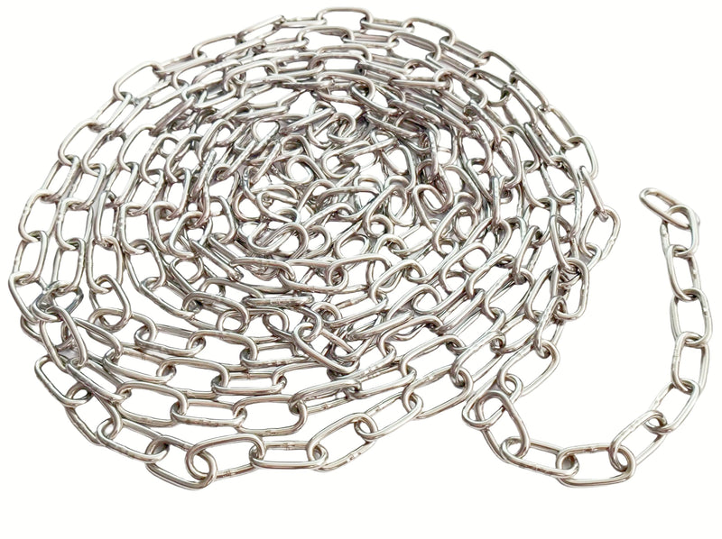 304 Stainless Steel Chain - Length 9.8Ft (3m) Thickness0.08“ (2mm) Metal Small Duty Chain Compatible with for Home Outdoor Camping Hanging Pet Chain