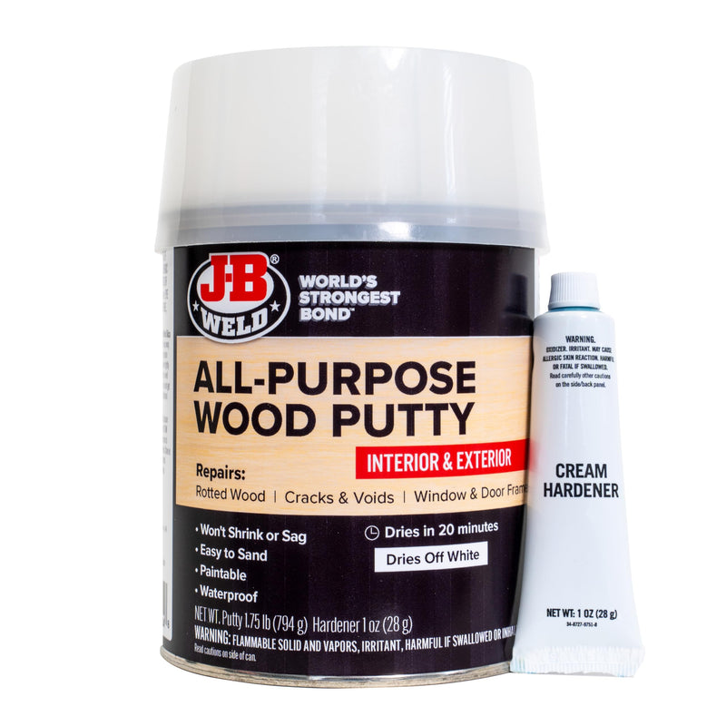 J-B Weld - 32oz All-Purpose Wood Putty - Dries White - 40004 32 oz