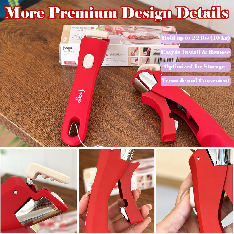 Removable Handle, Detachable Handle for Pots and Pans, Durable & Heat-Resistant, Fits All Cookware Replacement Handles, Compatible with Thin Edge Cookware (2Pcs)
