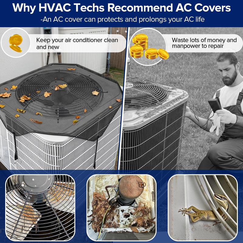 AC Cover for Outside Unit, All-Season Mesh Air Conditioner Cover 36*36 inches