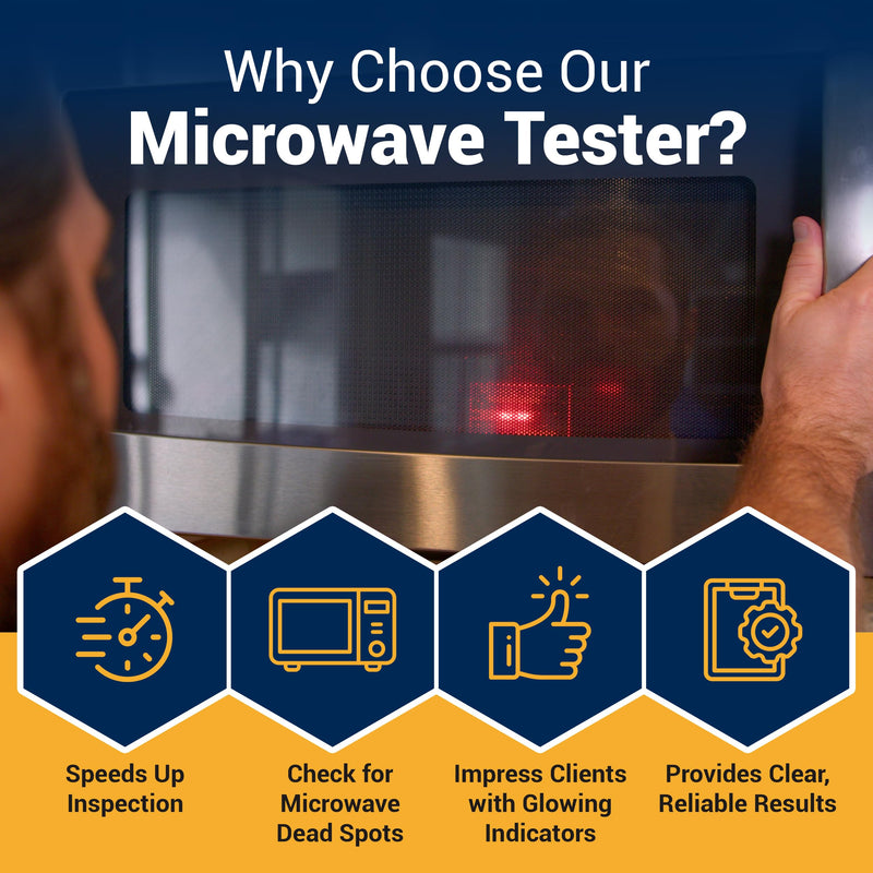 Microwave Tester | The Best Home Inspector Tool To Quickly & Easily Test For Microwave Leaks, Hot/Cold Spots, or Other Issues. It Lights Up Like Magic!