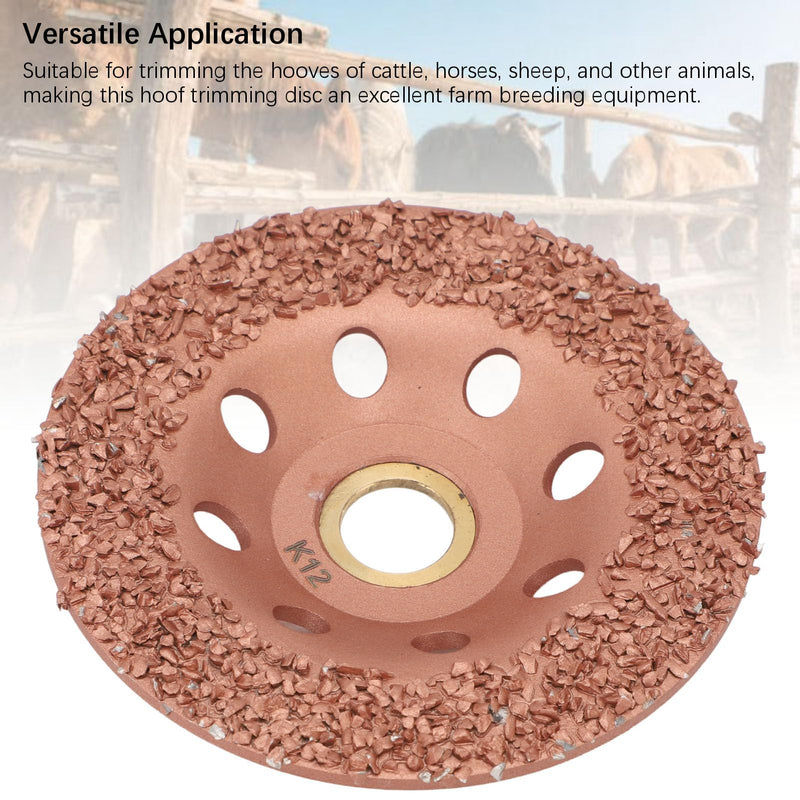 Hoof Trimming Cutter Disc, Groove Disc for Trimmed Hooves, Designed with a Ti Coating, 100mm Diameter, Prevent Injuries to Livestock, Suitable for Cattle, Horses, Sheep