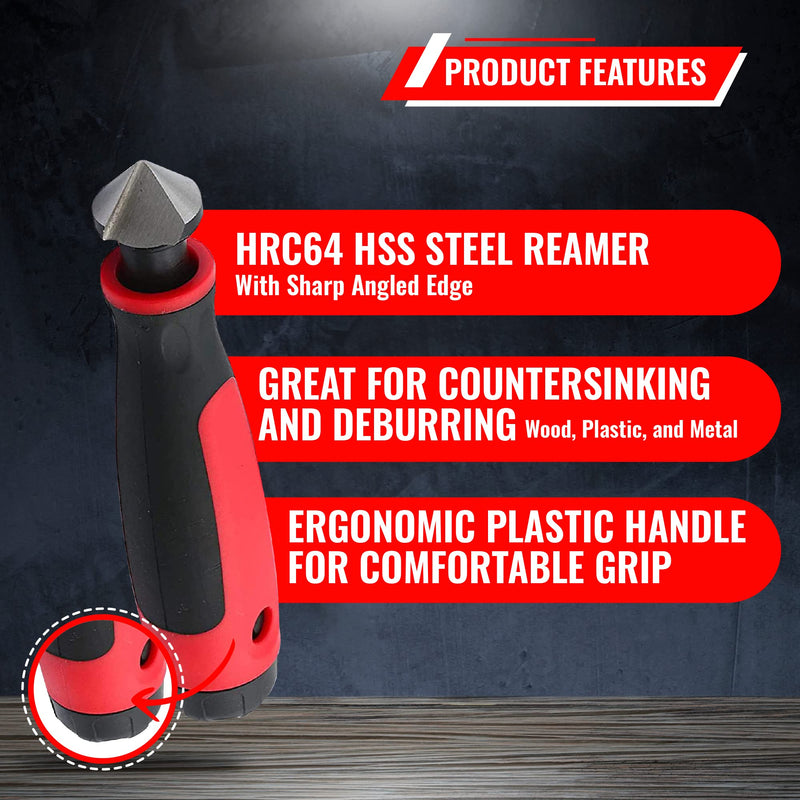 AFA Tooling - Extendable Neck Deburring Tool & Countersink Hand Reamer with 15 Extra Blades - Works on Resin, PVC Pipes, Copper, Plastic - Plumbing & 3D Printing Burr Removal Reamer Tool Long Reach Deburring & Reamer Kit