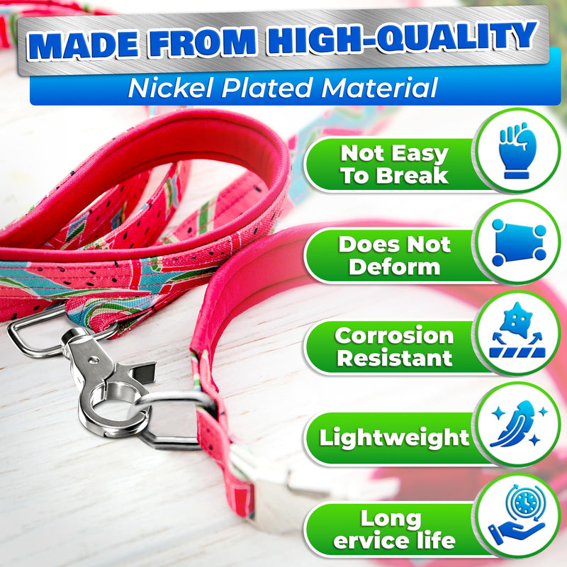 4Pcs Swivel Snap Hooks Heavy Duty Clips - 2.2" Snap Hook Carabiner Clip Lanyard Stainless Steel Carabiner Clips for Keys Lobster Claw Clasps - Dog Lash Clips Trigger Snap Hooks Dog Tag Clip 4 Silver