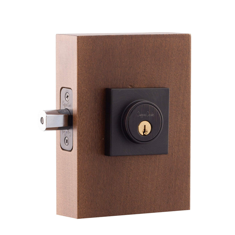 Copper Creek DBS2410TB Deadbolt Single Cylinder, Tuscan Bronze Square