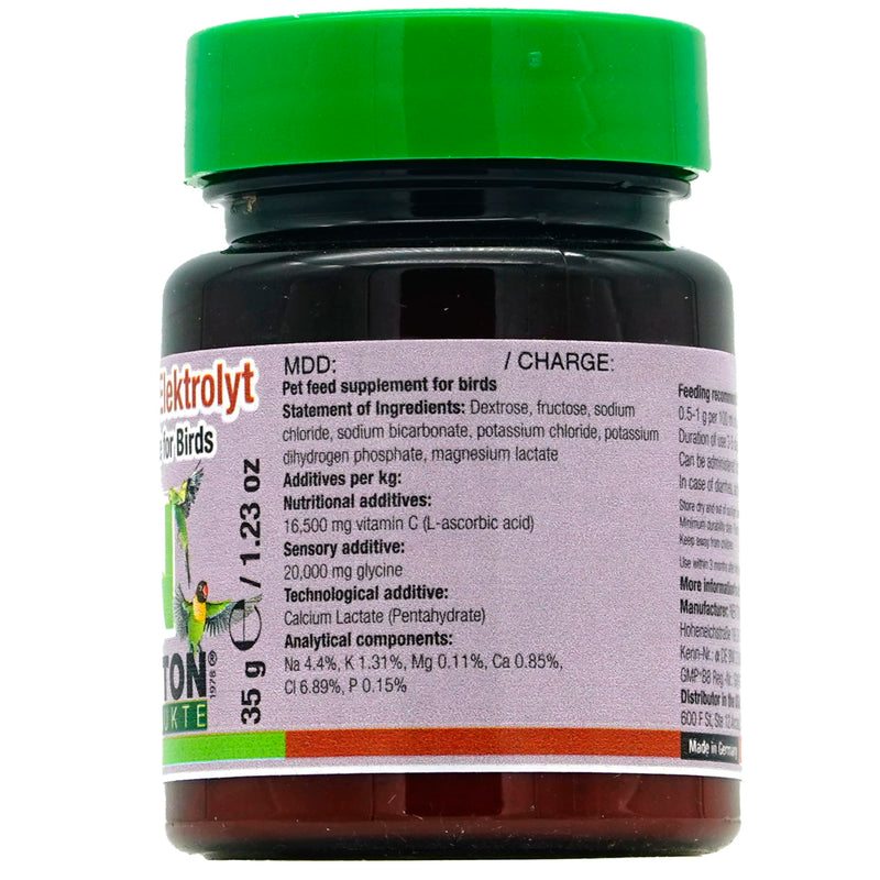Nekton-Elektrolyt Hydration and Recovery Supplement for Birds 35g / 1.23oz - PawsPlanet Australia