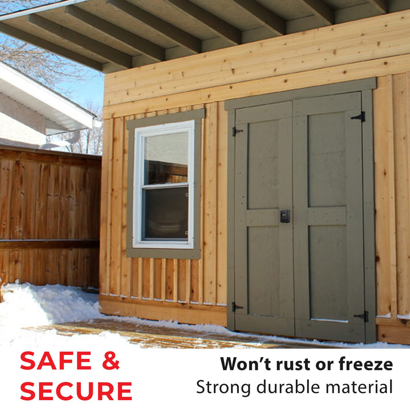 Shed Lock – Keyless Secure 4-Digit Shed Lock and Latch – Strong Durable System