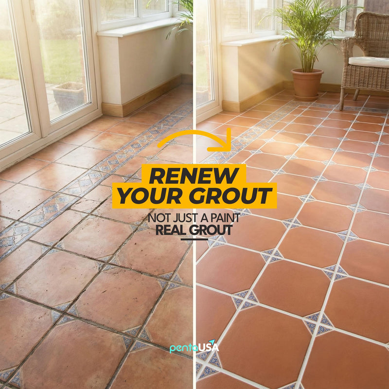 Premixed Tile Grout Repair Kit - Grout Filler for Repairs & Renewal - Easy to Use - Perfect Waterproof for Bathroom, Shower, Kitchen & Floors - 2 Pack (White/ 500g-17.6oz) White