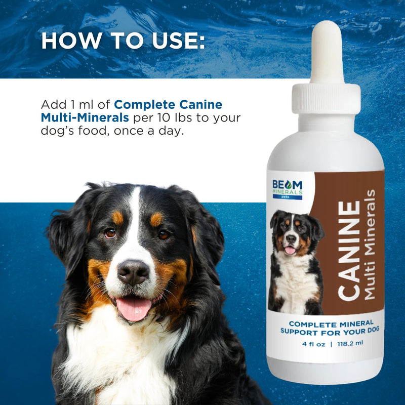 Beam Minerals Complete Canine Multi-Minerals | Full-Spectrum Minerals for Dogs | Contains Humic & Fulvic Acid | 4 fl Oz - PawsPlanet Australia