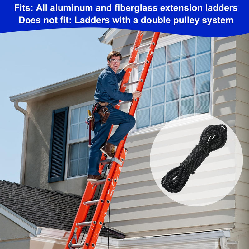 AC30-2 Extension Ladder Replacement Rope,Fits for All Werner Extension Ladders Up to 40 Foot with Single Pulley,Pack of 1