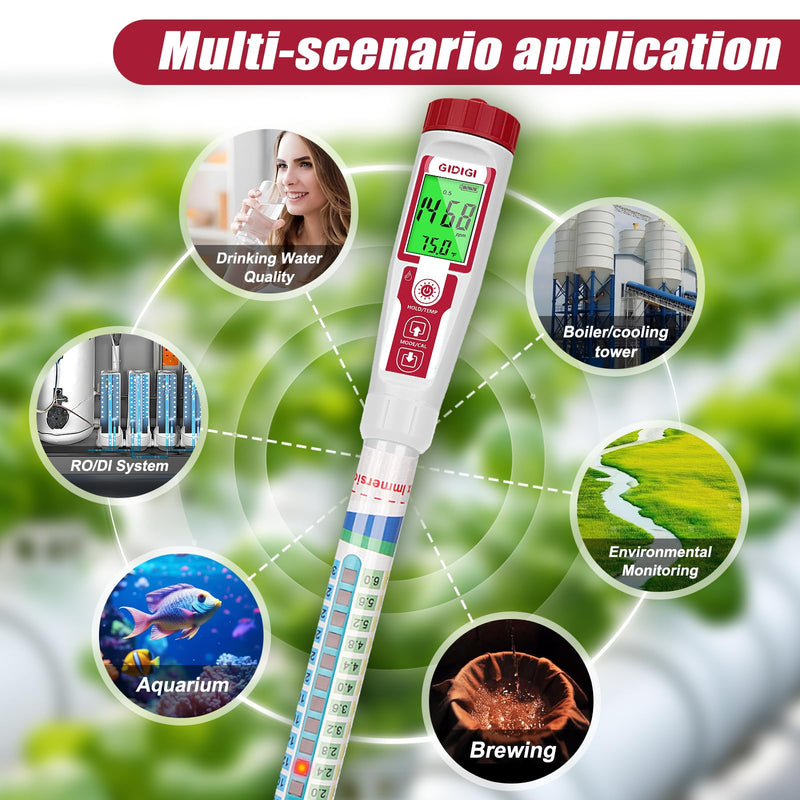 Truncheon Nutrient Meter PPM Meter Hydroponics TDS Meter Digital Water Tester EC TDS Tester(EC/PPM500/PPM700/CF) Specifically Designed for DWC Hydroponic System, Indoor Plant Grow, Home Garden etc