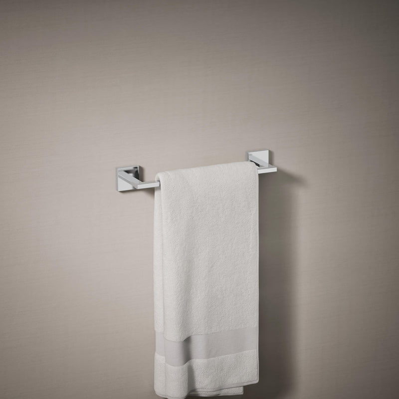 Kohler 23286-CP Square 12" Towel bar, Polished Chrome Polishedchrome