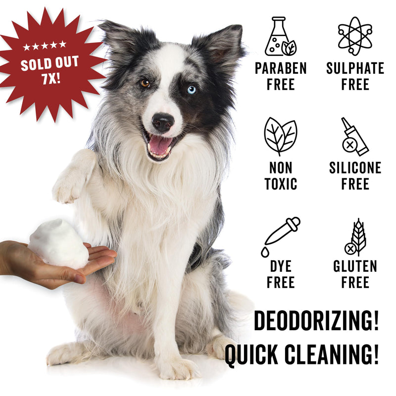 Pride and Groom The Mane Tame Waterless Dog Shampoo – Foaming Dry Shampoo for Dogs and Cats Made in USA for a Rinse Free Cleanse and to Eliminate Odor in Between Baths On-The-Go – 7.1 fl oz - PawsPlanet Australia
