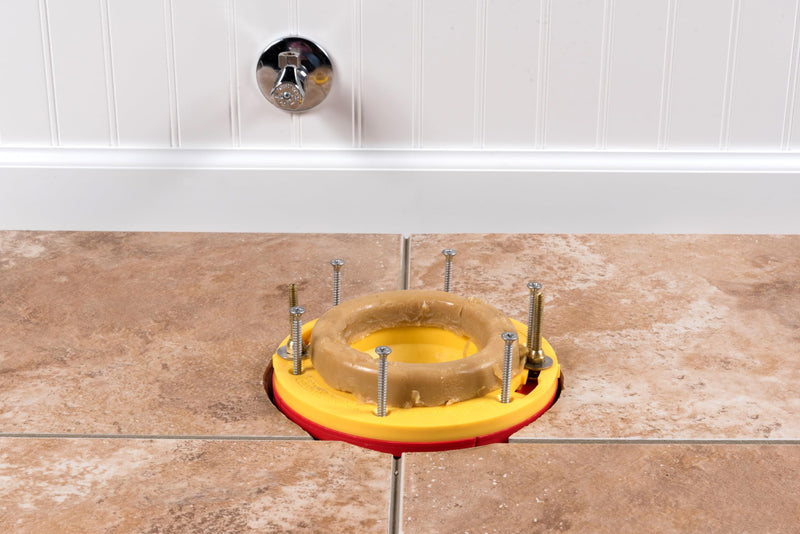 Oatey Toilet Flange Extender Kit 1/4- 1 5/8 in,Red and Yellow 1/4 in. to 1-5/8 in. Spacer