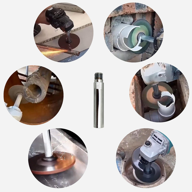 5/8"-11 Thread Angle Grinder Extension Shaft Set Connecting Rotary Rod Car Polishing Adapter of 3pcs, 3 inch, 3.9inch, 5.5inch
