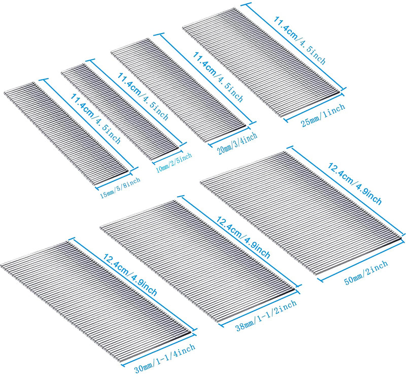2100 PCS Brad Nails 7 Sizes multi-Length Galvanized Straight Finishing Nail,Each specification has an independent sponge anti-collision packaging 2100 PCS Upgrade