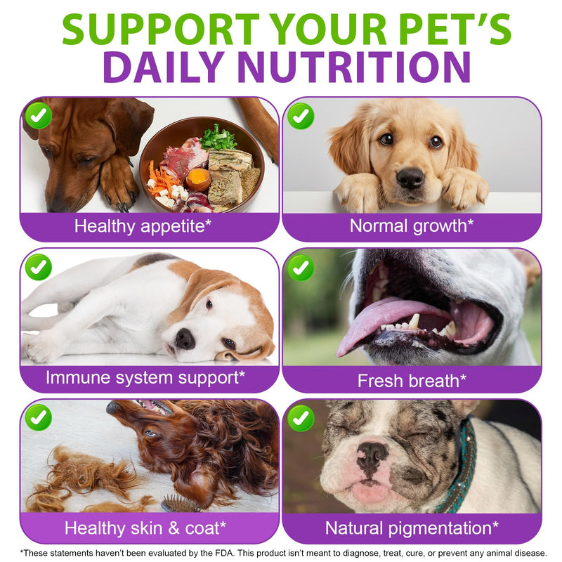 Dog Multivitamin Drops, 15 in 1 Multivitamin Liquid for Dog with Vitamin C-20 Mg, Vitamin D-100 Iu & B1-3,Dog Health Supplements for Skin Care, Joints & Hips,Gut