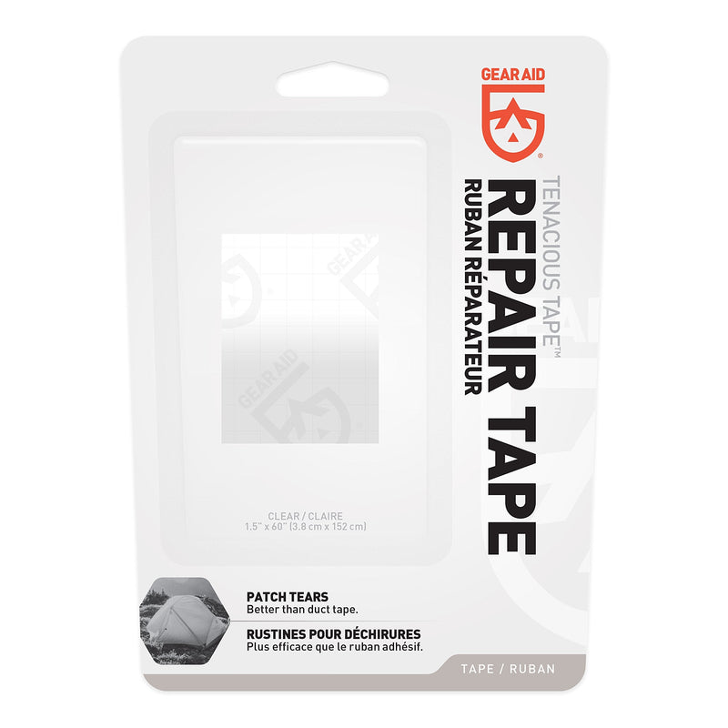 GEAR AID Tenacious Tape Repair and Seam Tape for Tents and Vinyl Clear Roll 1.5"x 60" 1 Pack