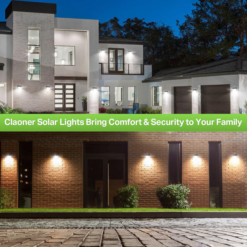 Solar Motion Lights Outdoor, Ultra Bright Solar Fence Lights with Motion Sensor, IP65 Waterproof Security Light 3 Modes, 270° Lighting Angle, Wall Lights for Deck Patio Fence Garage Door (6 Packs) Cool White 6 Pack