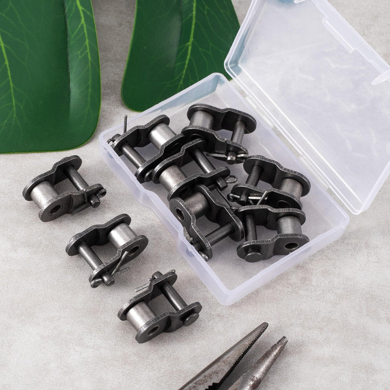 #40 8 PCS Roller Chain Offset Half Link, Carbon Steel Half Link Crank Link for 08A Chain #40 #40 8 PCS Roller Chain Offset Half Link