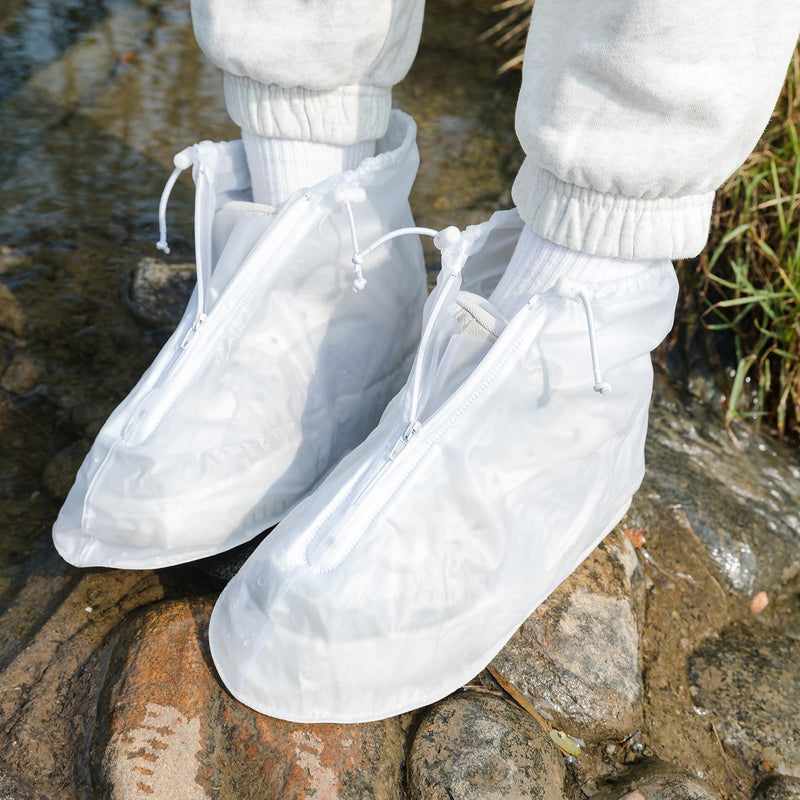 Waterproof Shoe Covers 2 pairs Rain Shoe Covers for Men Women and Children for Outdoor Activities XXX-Large