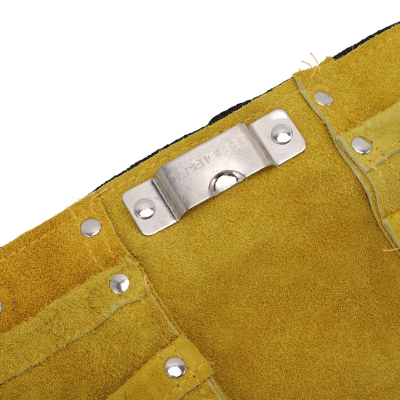Carpenter Tool Belt with Quick Release Buckle, Leather, Multiple Pockets, Adjustable Waist, for Woodworking and Construction